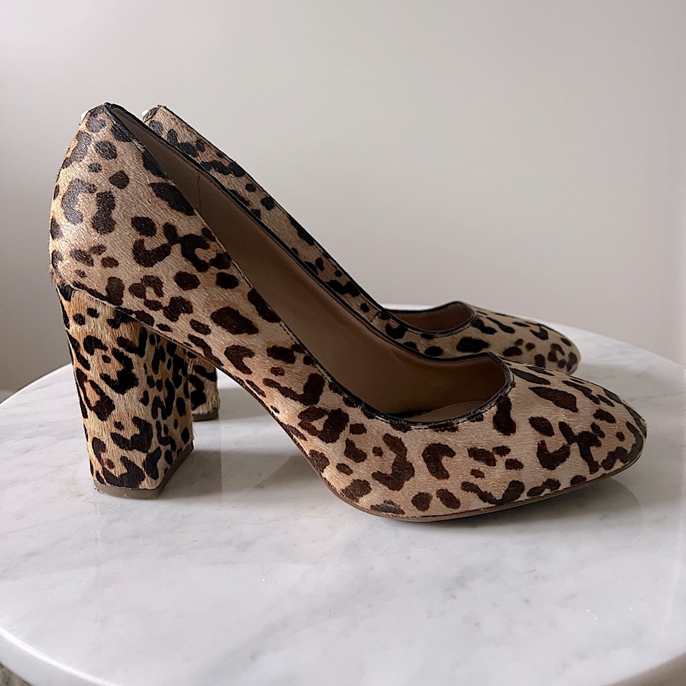 Sam Edelman Women’s 9 Leopard Print Heel Pumps